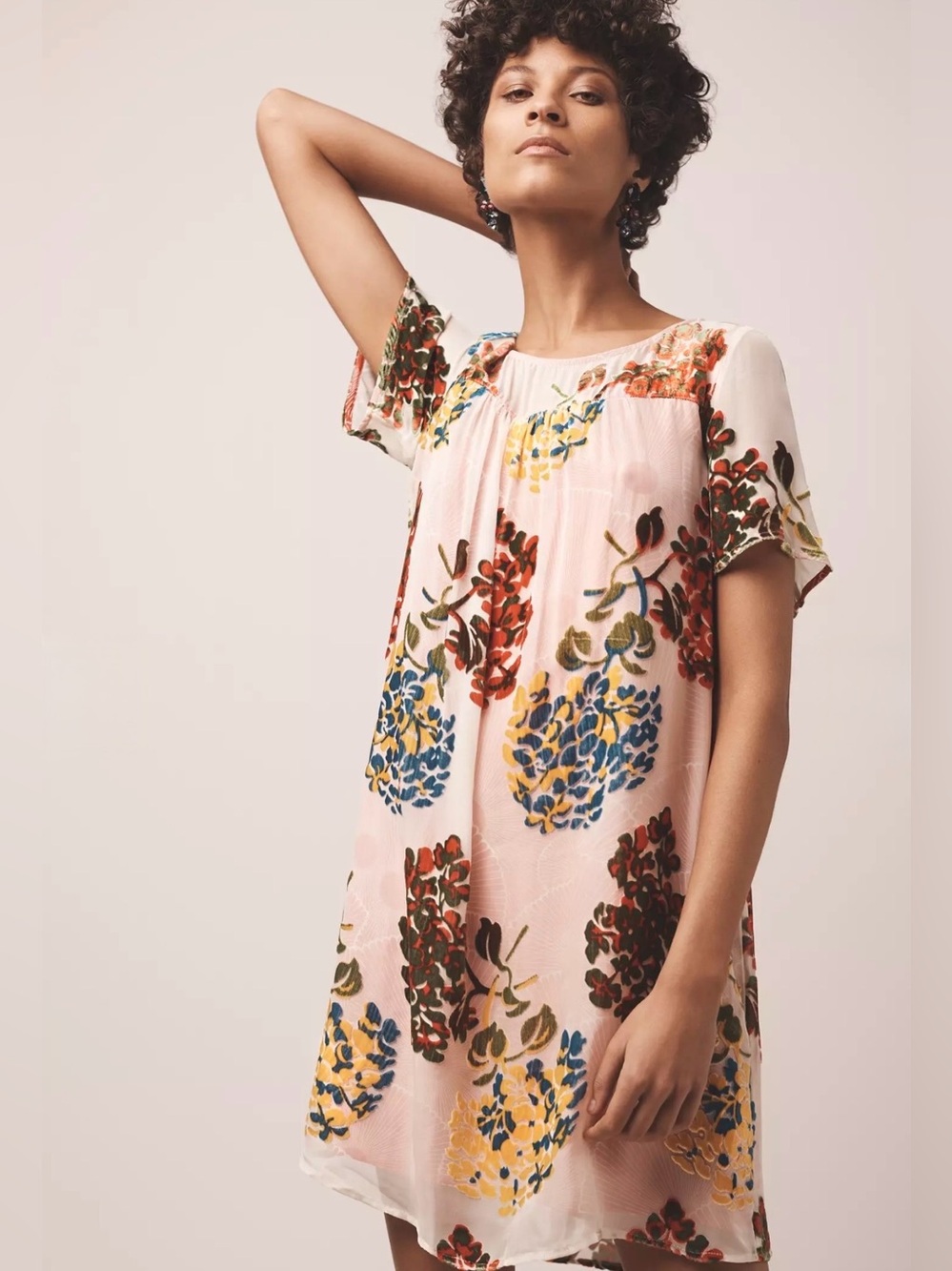 Anthropologie Flower Market Swing Dress